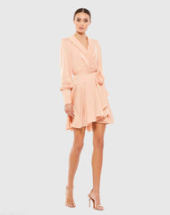Pink Short Wrap Dress